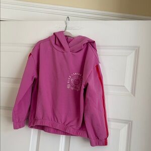 Hanna Andersson Pink Hoodie with Red Stripes